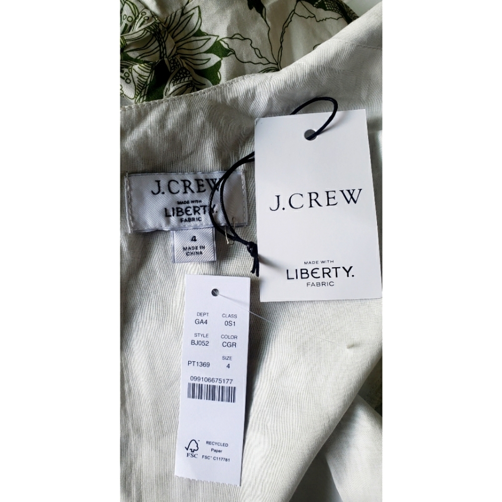 27. J.Crew Cutout dress in Liberty® Linear floral fabri - Picture 8 of 12